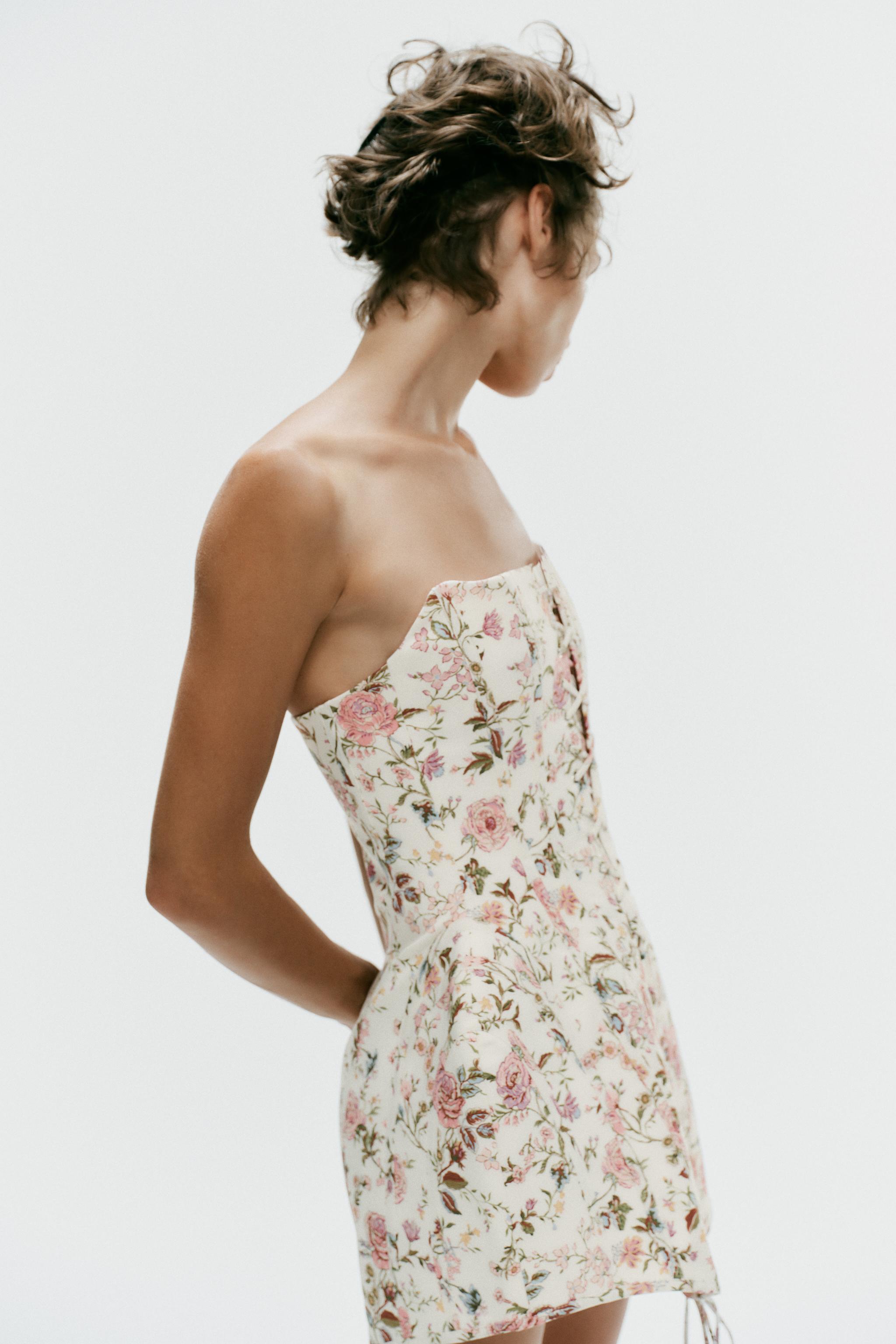FLORAL PRINT OFF-THE-SHOULDER DRESS